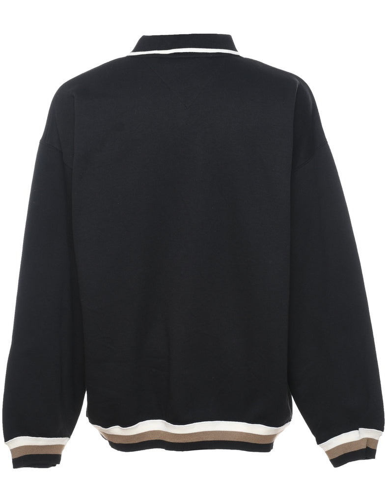 Black Embroidered Golf Sweatshirt - XL