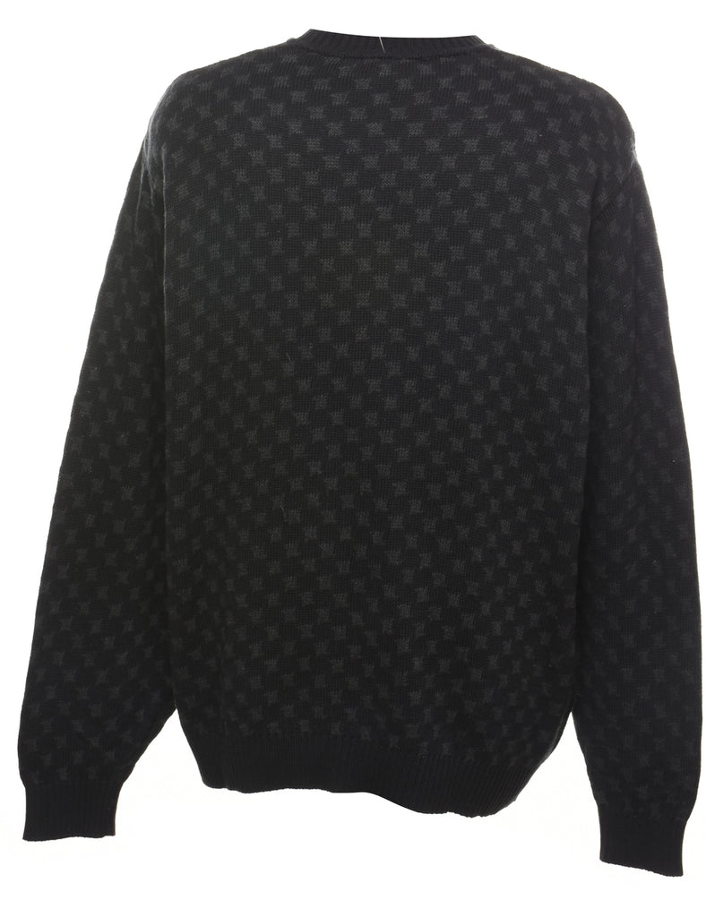 Black & Grey Patterned Jumper - XL