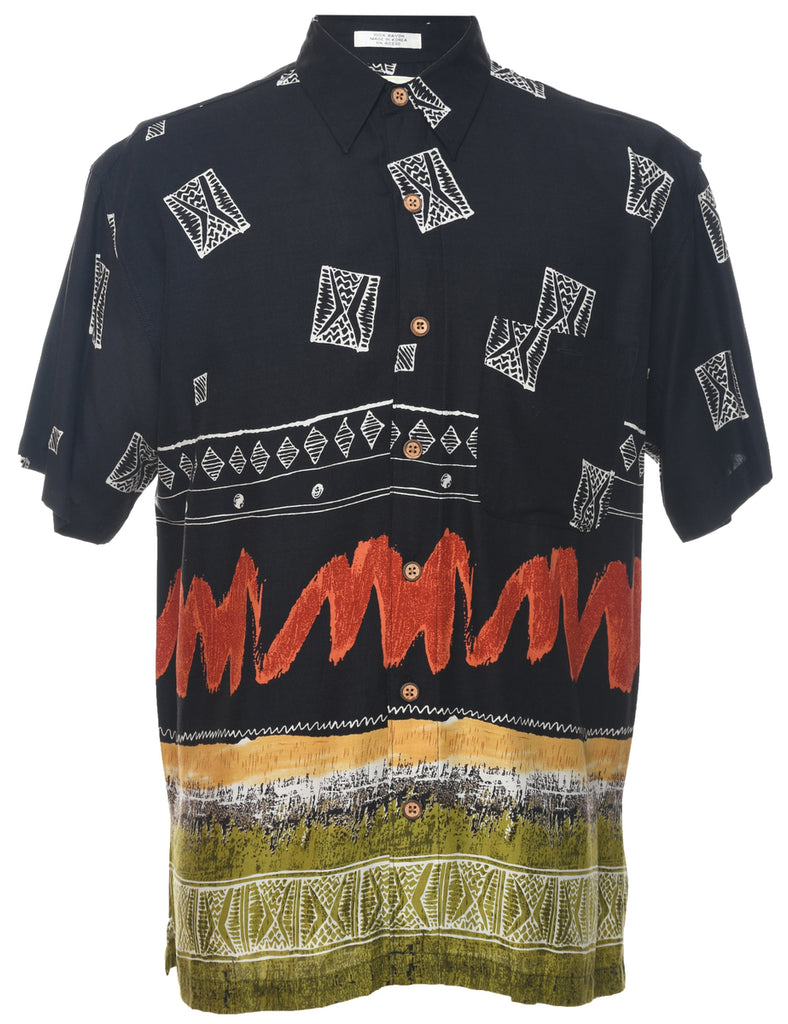 Black Hawaiian Shirt - S