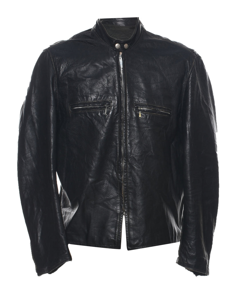 Black Leather Jacket - L