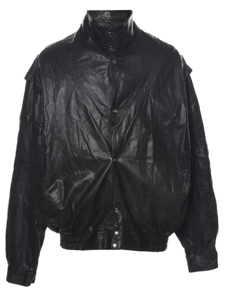 Black Leather Jacket - L