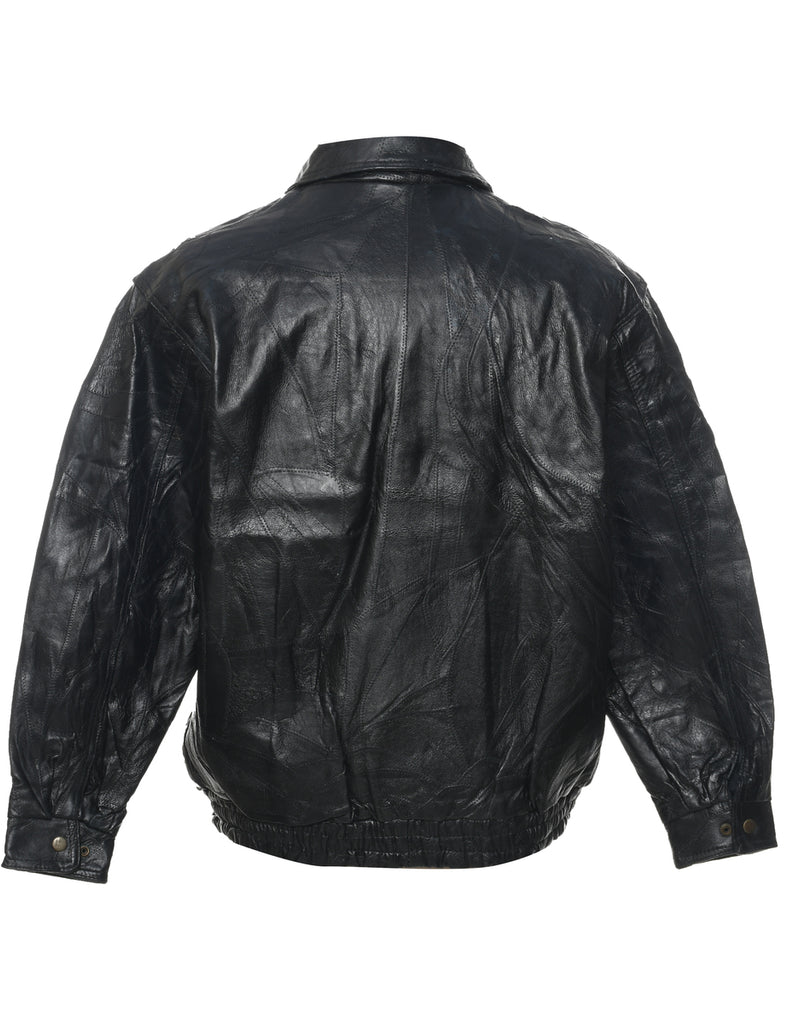 Black Leather Jacket - L