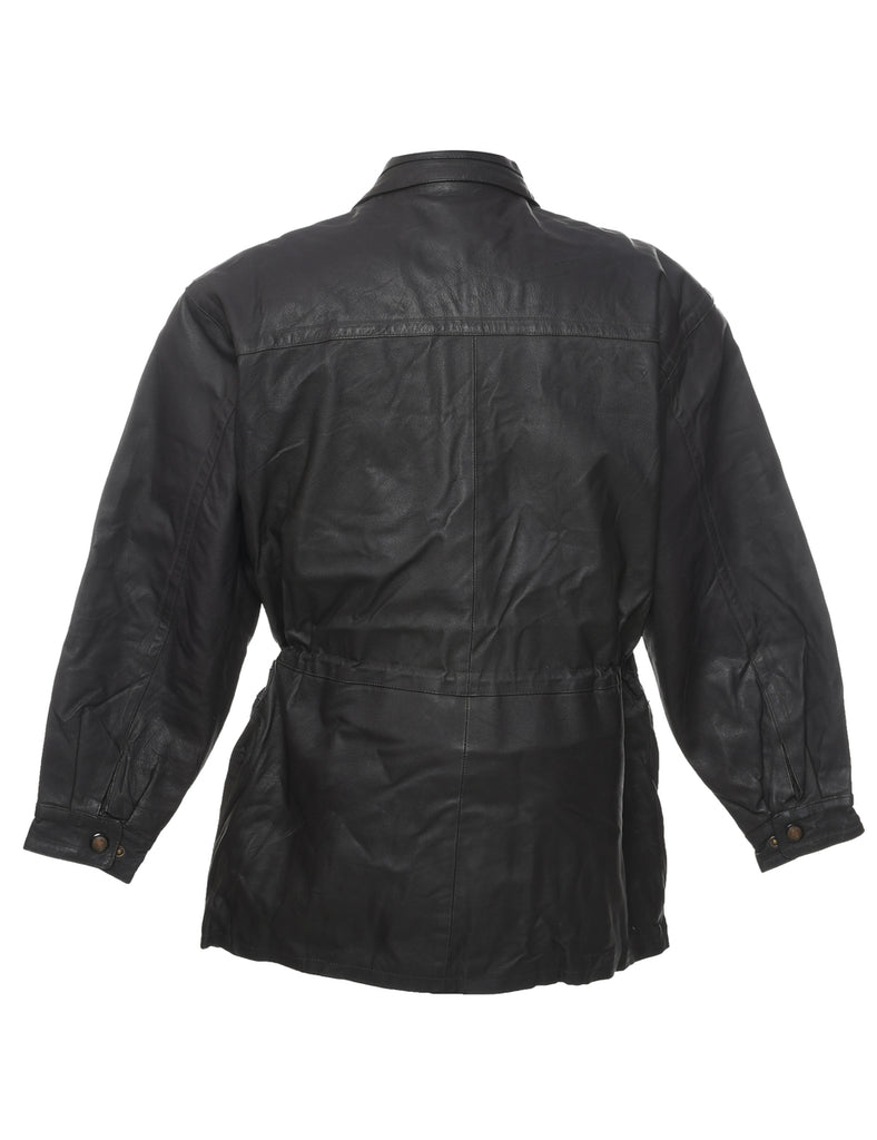 Black Leather Jacket - XXL