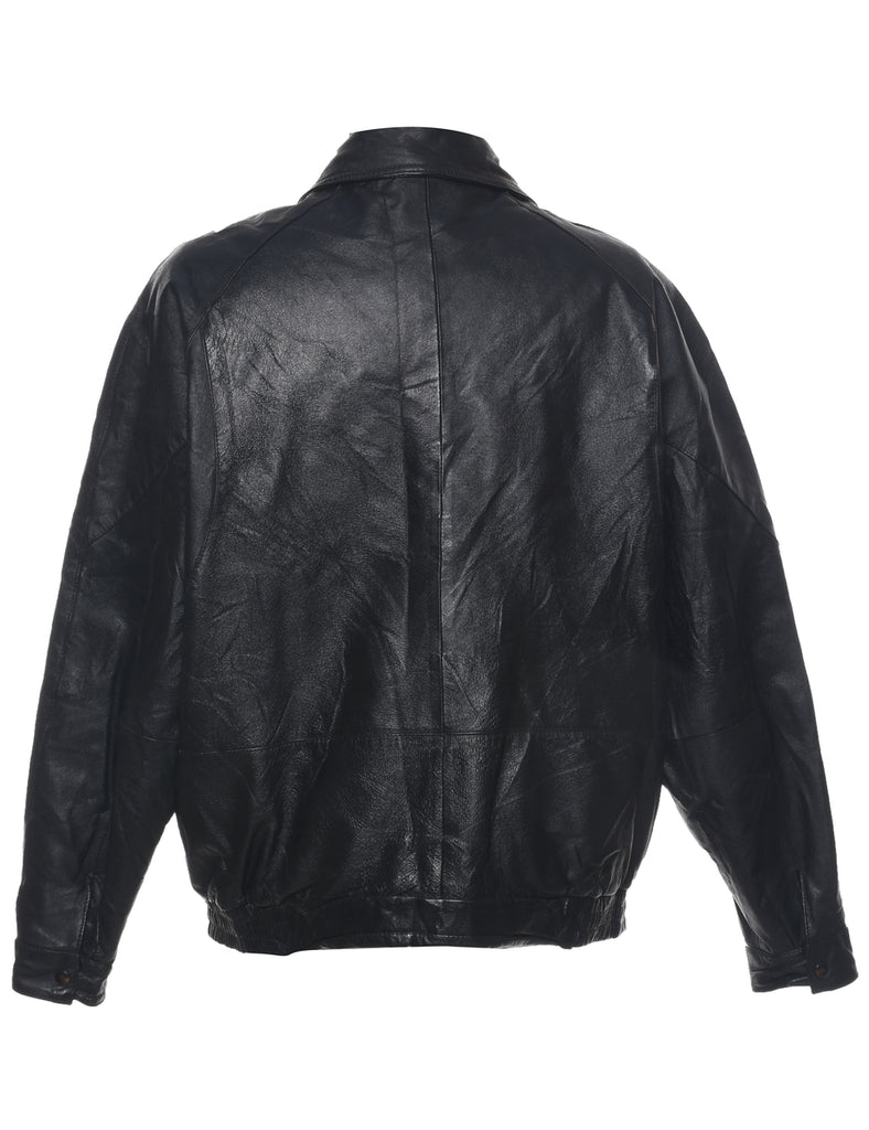 Black Leather Jacket - XL