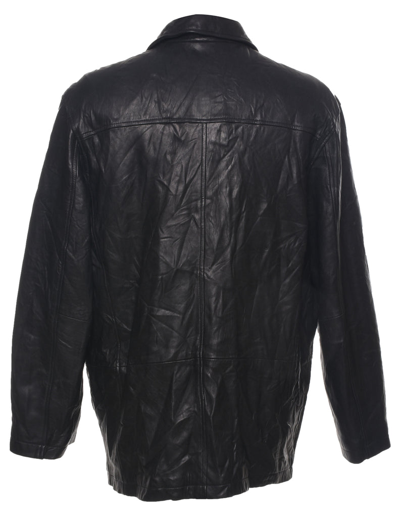 Black Leather Jacket - L