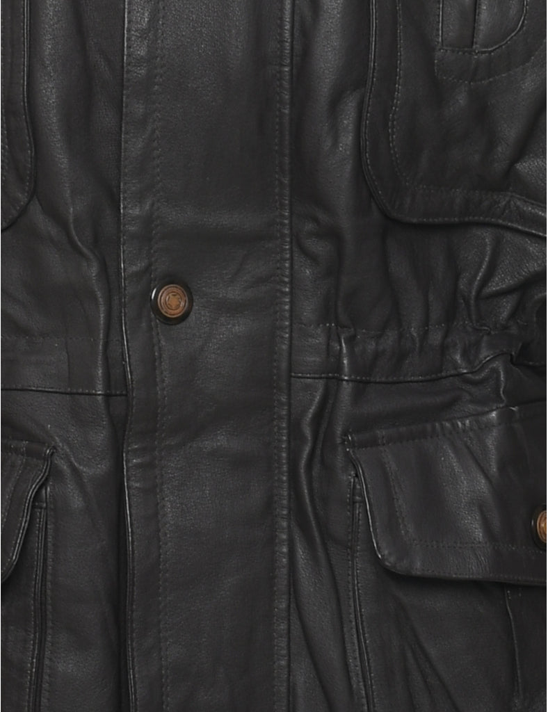 Black Leather Jacket - XXL