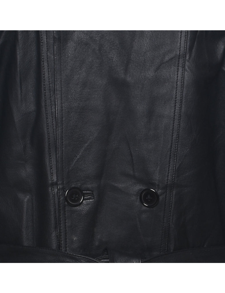 Black Leather Jacket - L