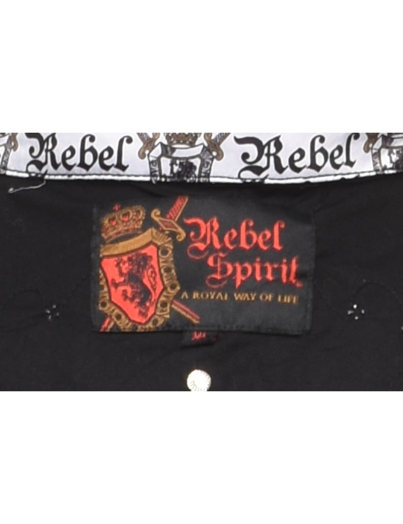 Black Rebel Spirit Printed Shirt - XL