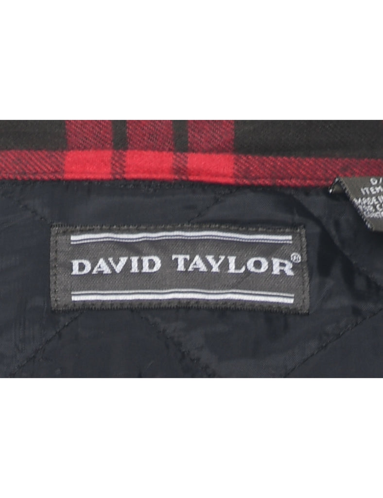 Black & Red 1990s Plaid Shirt - L