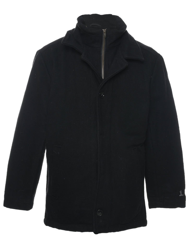 Black Wool Coat - M