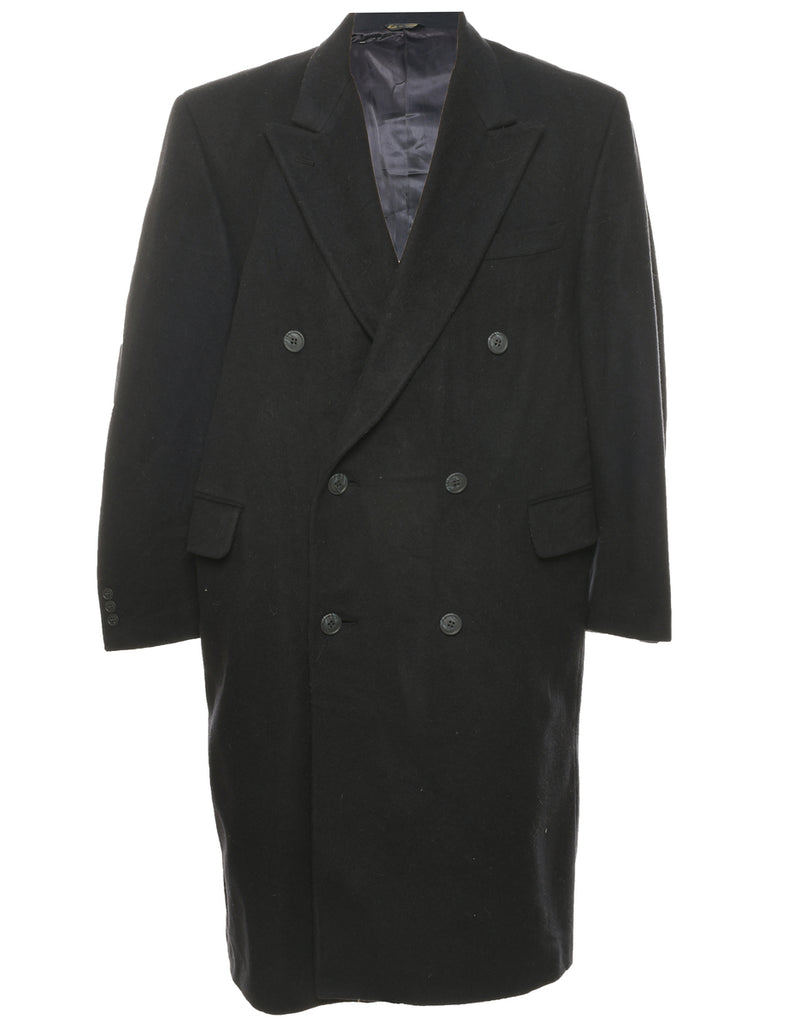 Black Wool Coat - XL