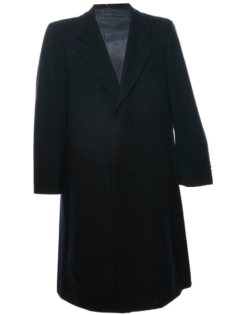 Black Wool Coat - L