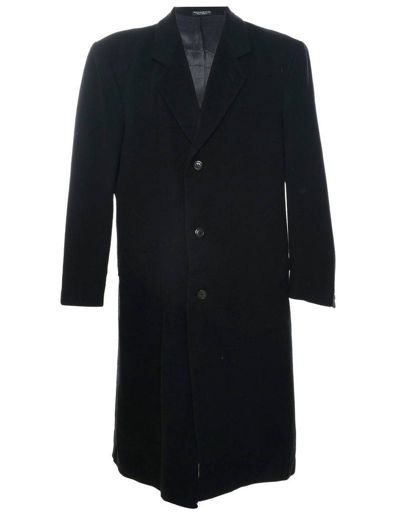 Black Wool Coat - XL