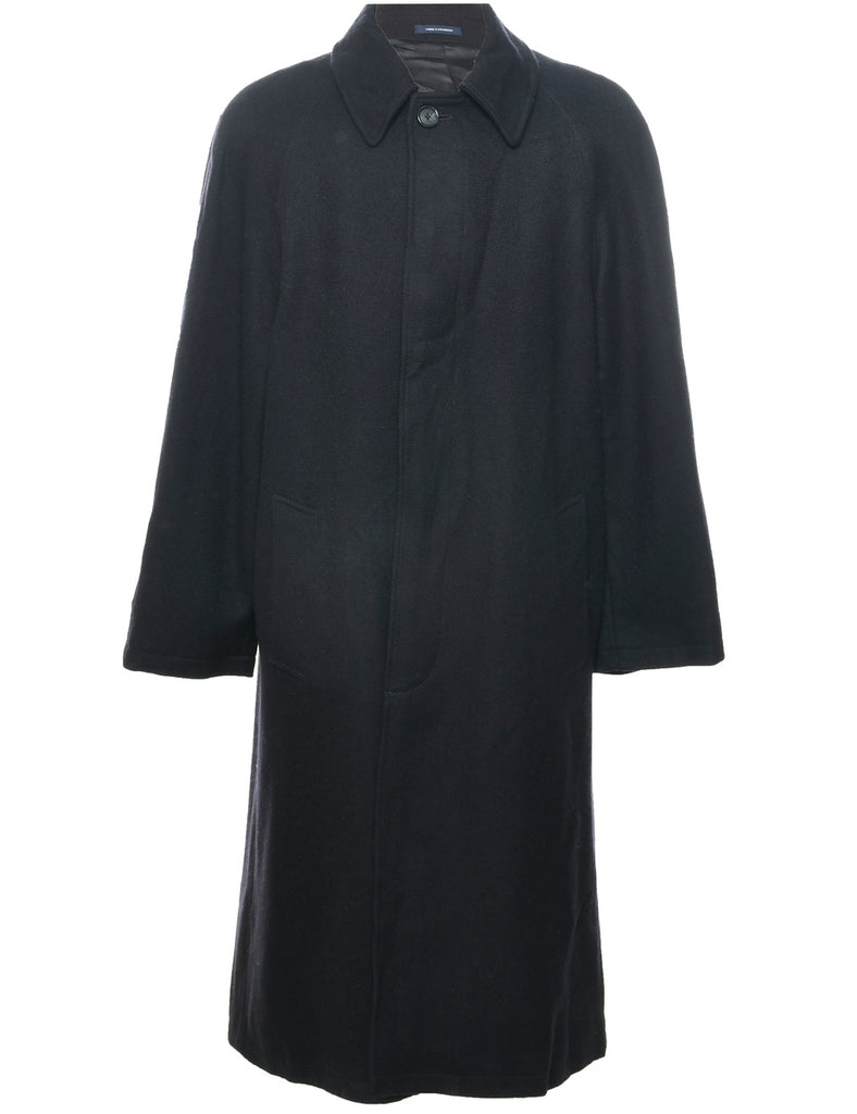 Black Wool Coat - XL