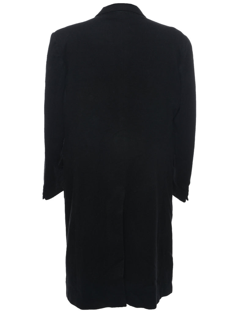 Black Wool Coat - L