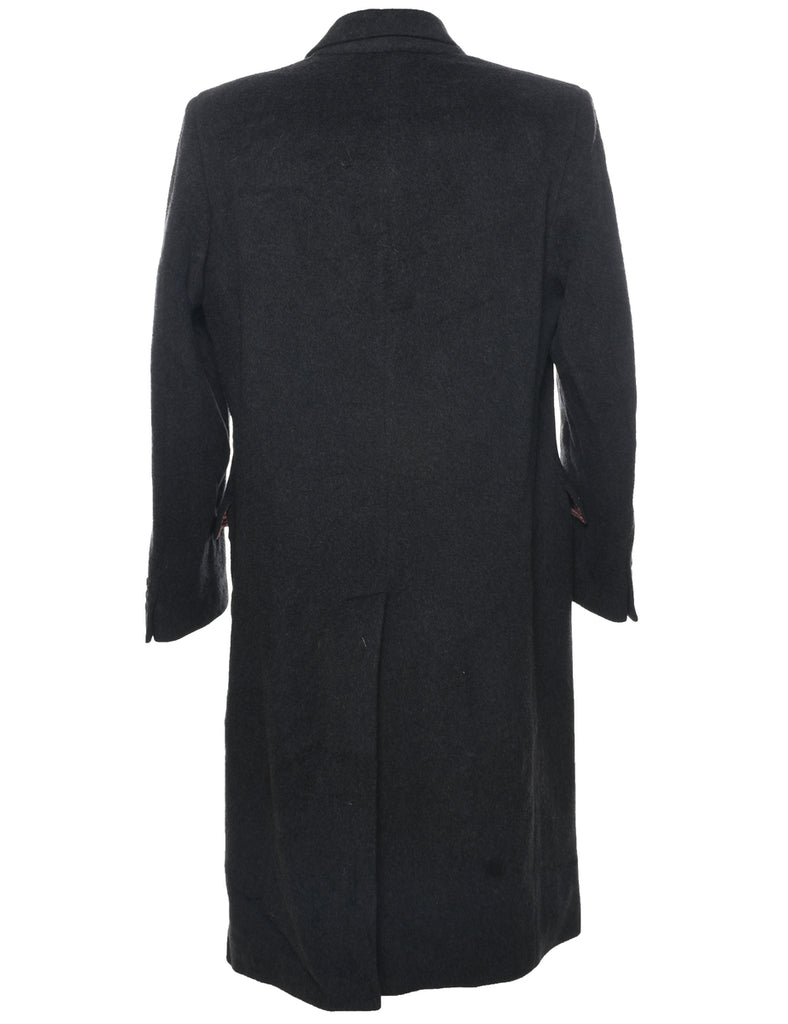 Black Wool Coat - L