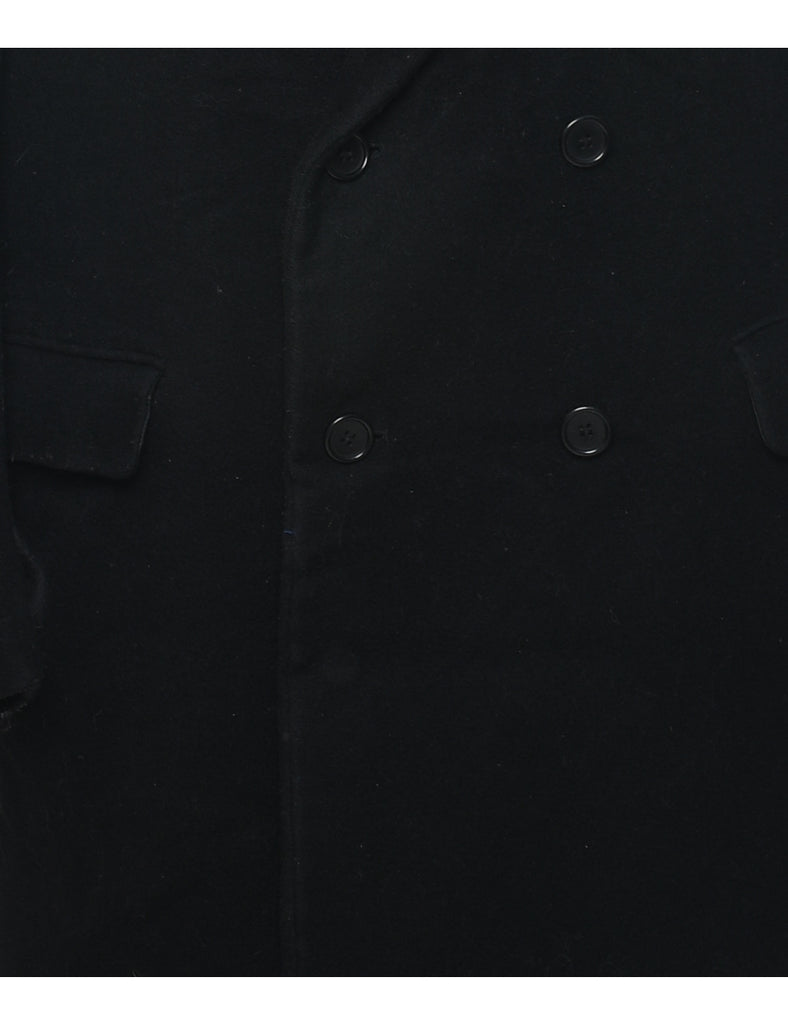 Black Wool Coat - L