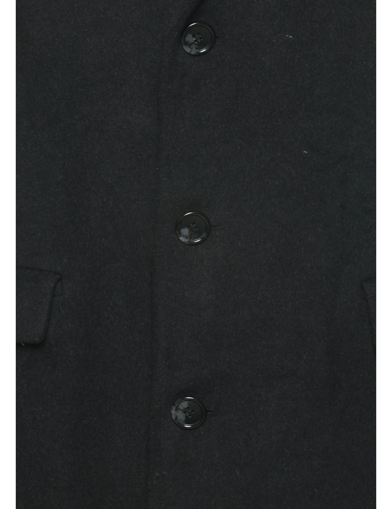 Black Wool Coat - XL