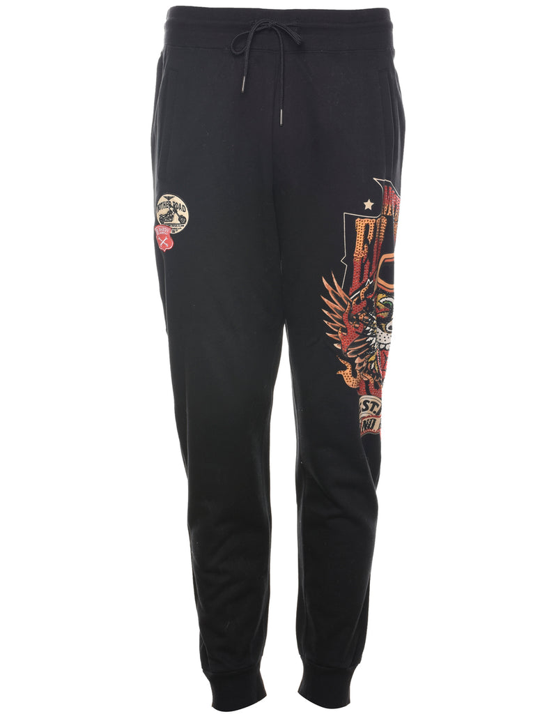 Black Y2K Ed Hardy Jogging Bottoms - W36 L30