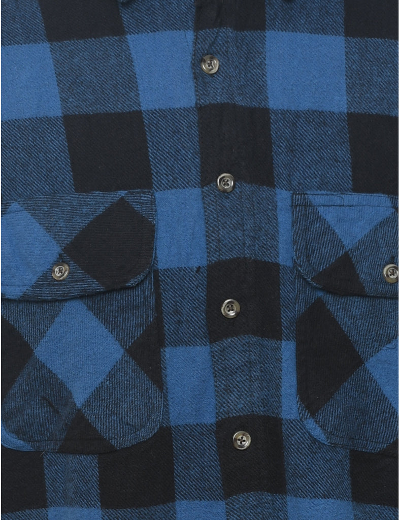 Blue & Black Buffalo Check Shirt - L