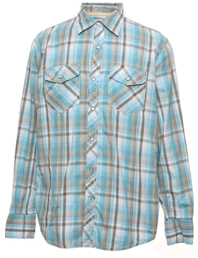 Blue Checked Shirt - M