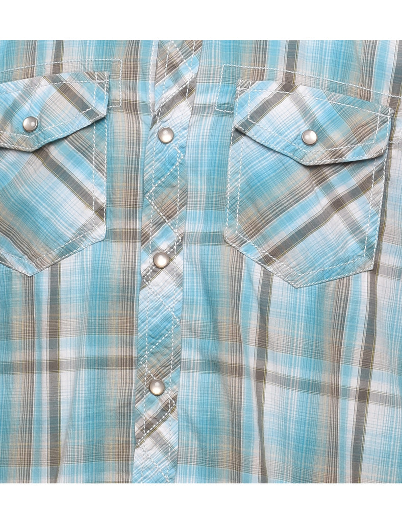 Blue Checked Shirt - M