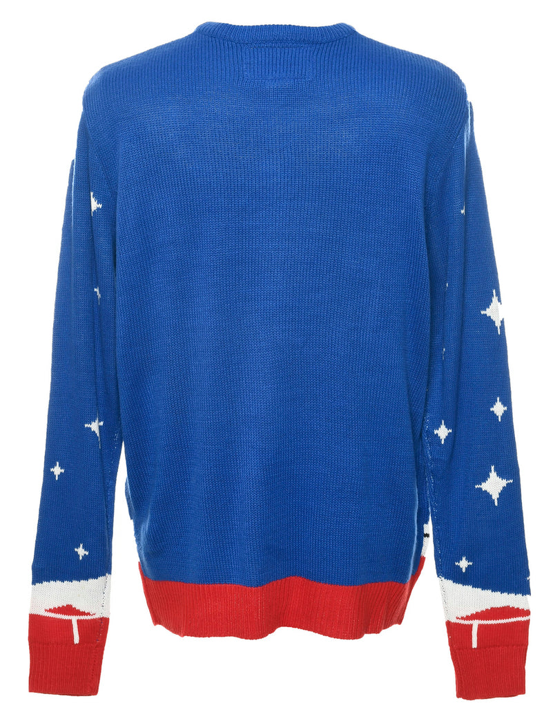 Blue Christmas Jumper - XL