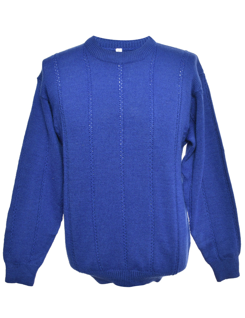 Blue Long Sleeved Jumper - M