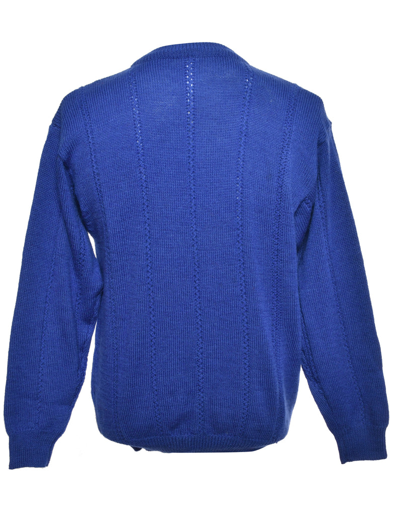 Blue Long Sleeved Jumper - M