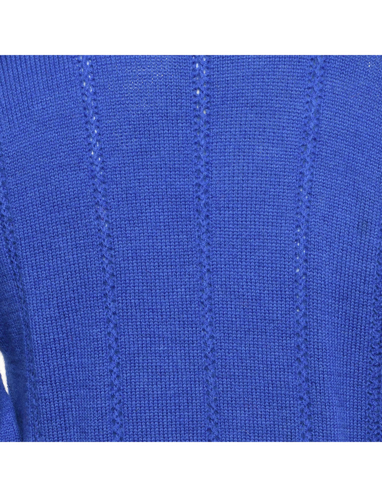 Blue Long Sleeved Jumper - M