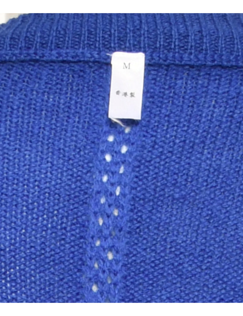 Blue Long Sleeved Jumper - M