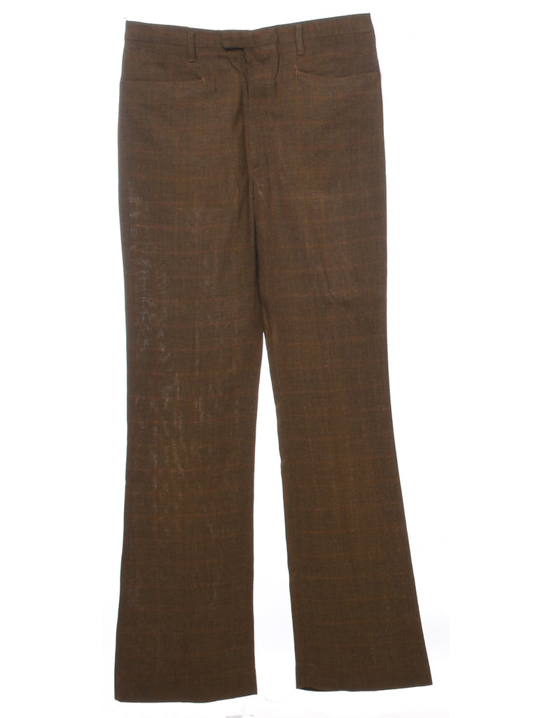 Boot Cut Shape Checked Trousers - W30 L32