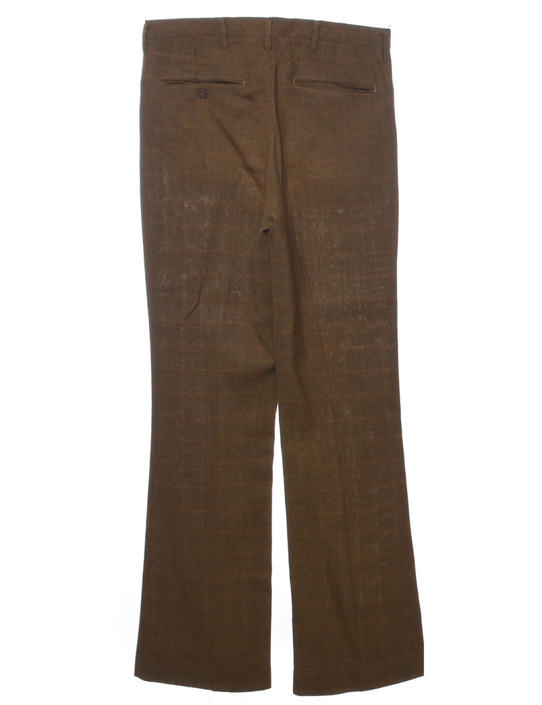 Boot Cut Shape Checked Trousers - W30 L32