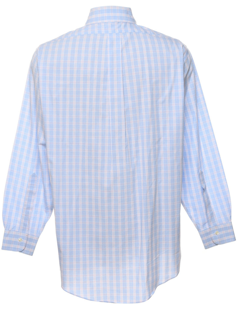 Brooks Brothers Checked Light Blue Shirt - L