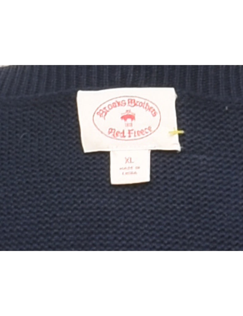 Brooks Brothers Classic Navy Jumper - XL