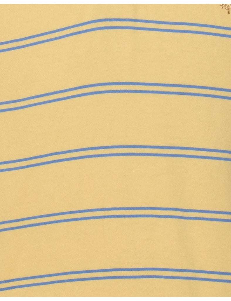 Brooks Brothers Yellow Striped Polo Shirt - L