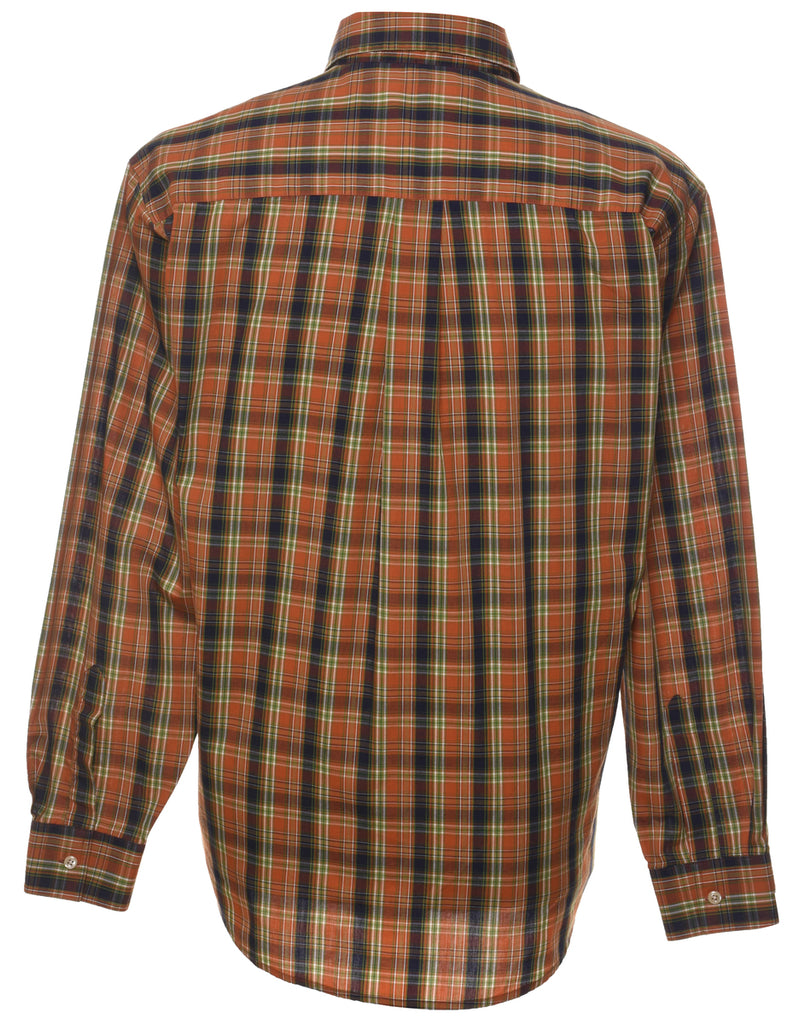 Brown Checked Shirt - L