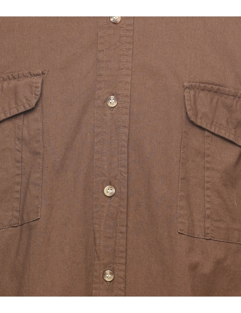 Brown Classic Long Sleeve Shirt - XL