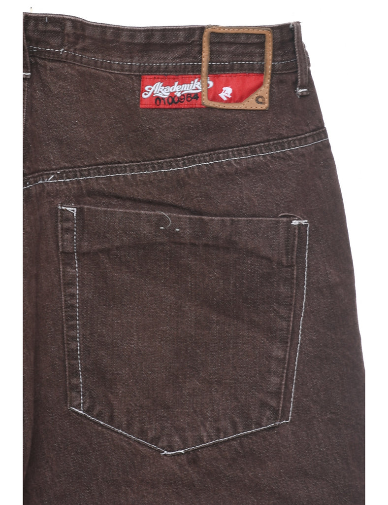 Brown Denim Shorts - W40 L12