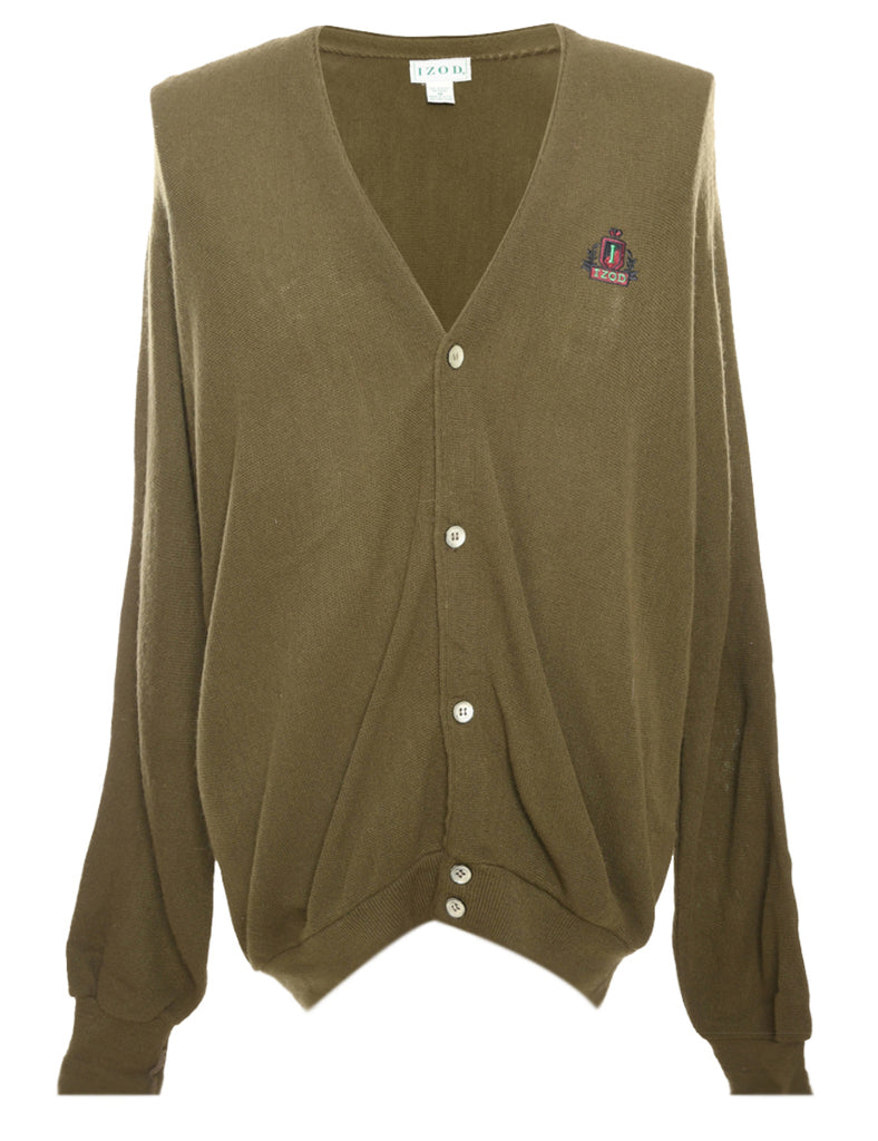 Brown Izod Cardigan - M