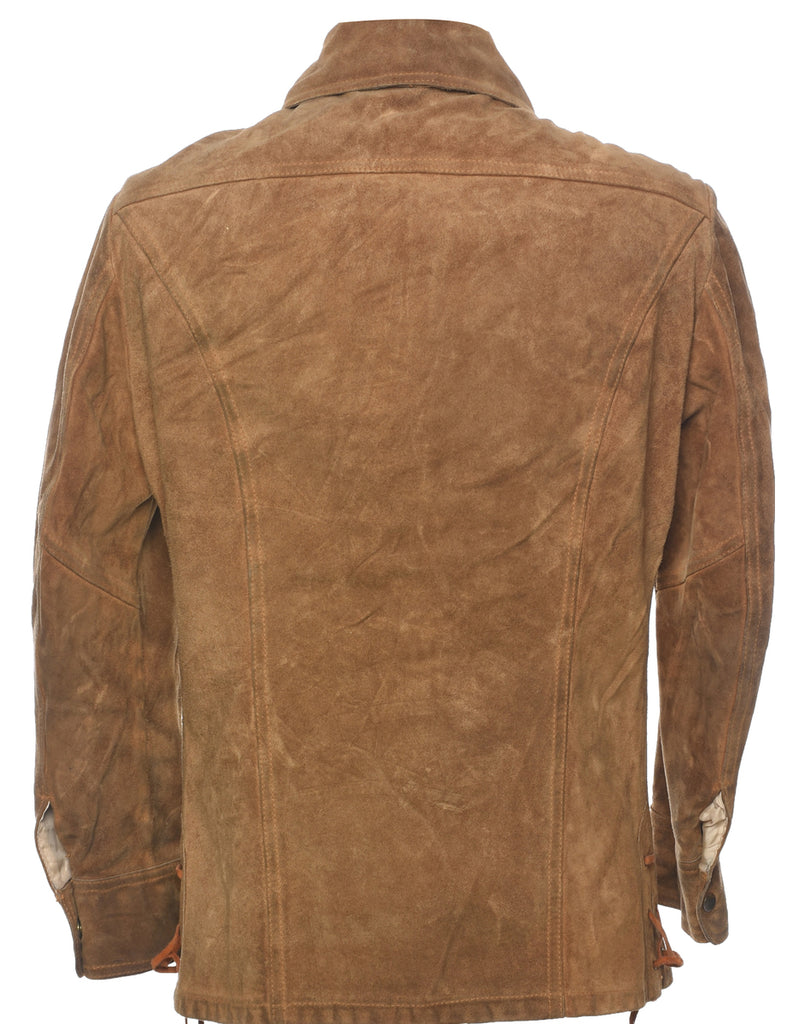 Brown Suede Jacket - M