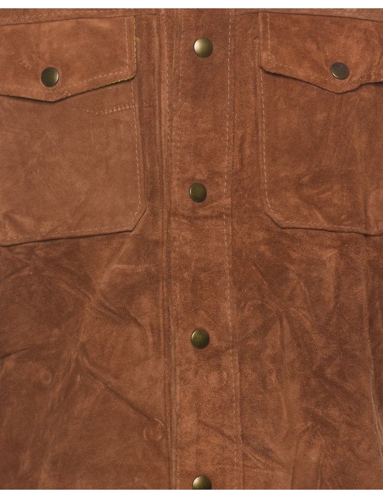 Brown Suede Jacket - M