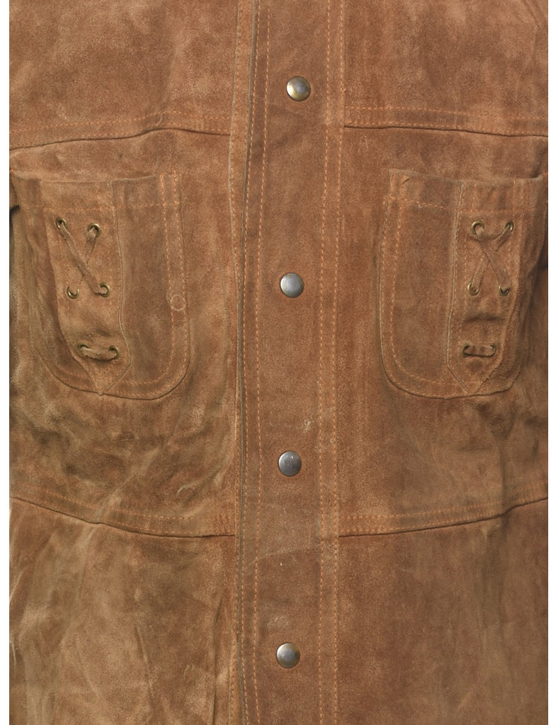 Brown Suede Jacket - M