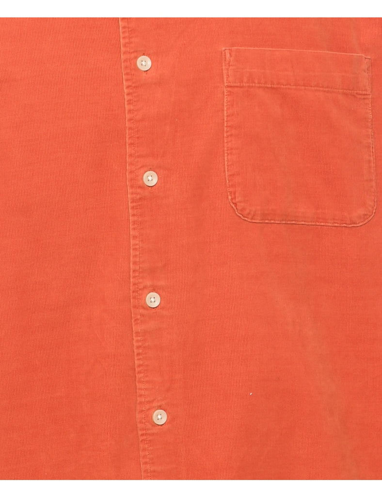 Burnt Orange Corduroy Shirt - XL