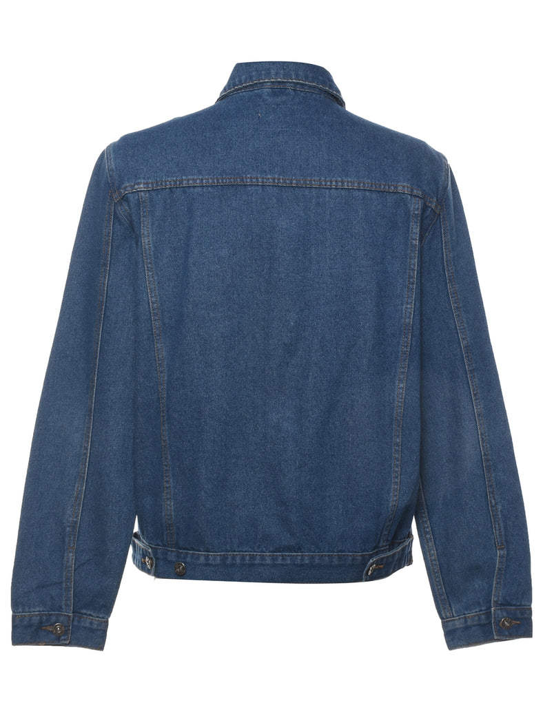 Button Front Denim Jacket - L