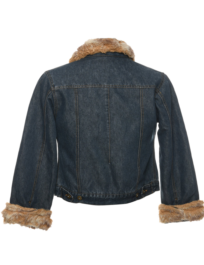 Button Front Denim Jacket - M