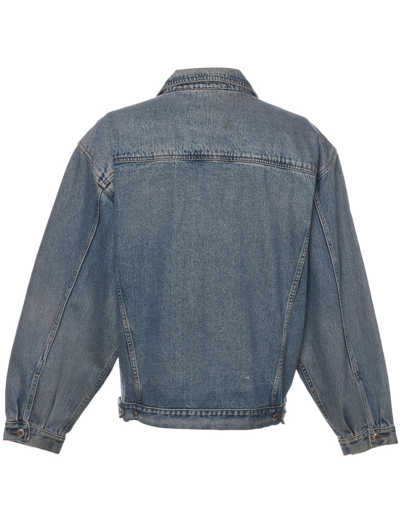 Button Front Denim Jacket - L