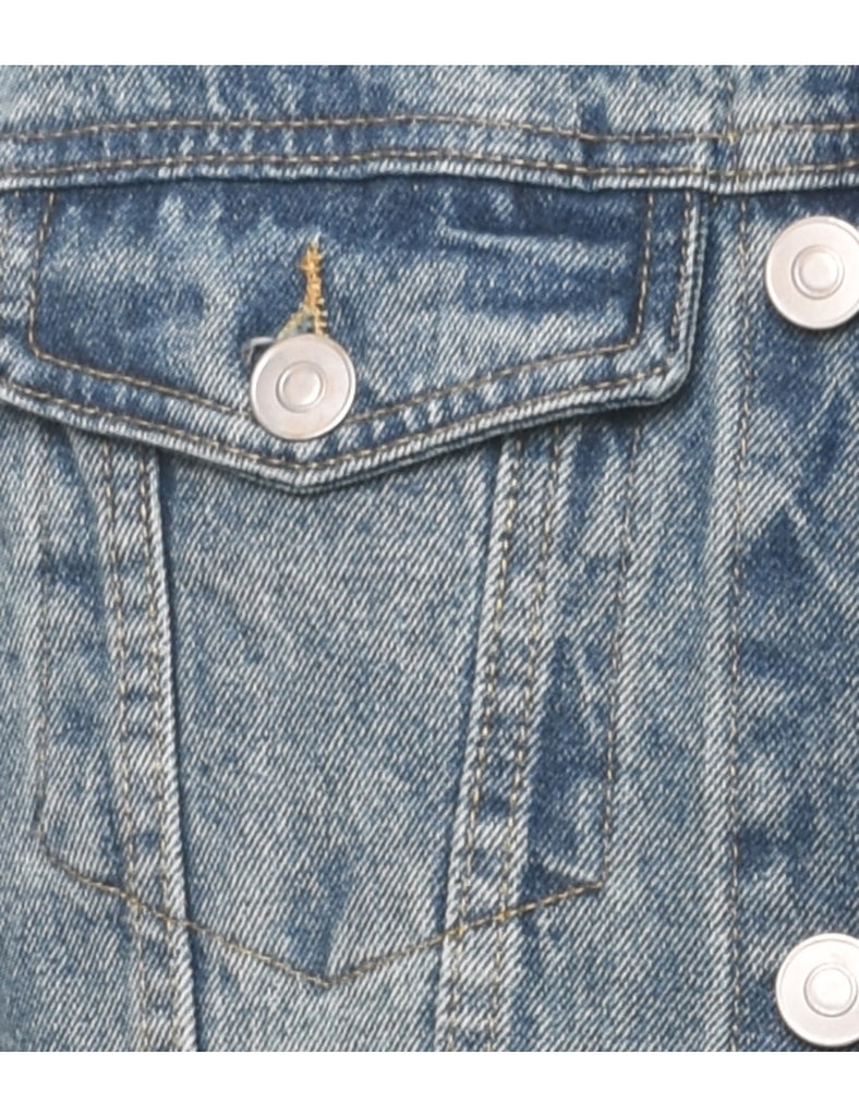 Button Front Denim Jacket - S