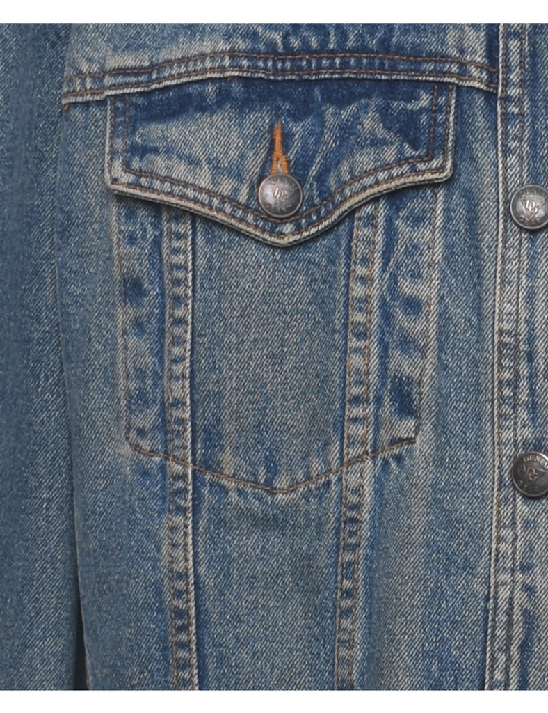 Button Front Denim Jacket - M