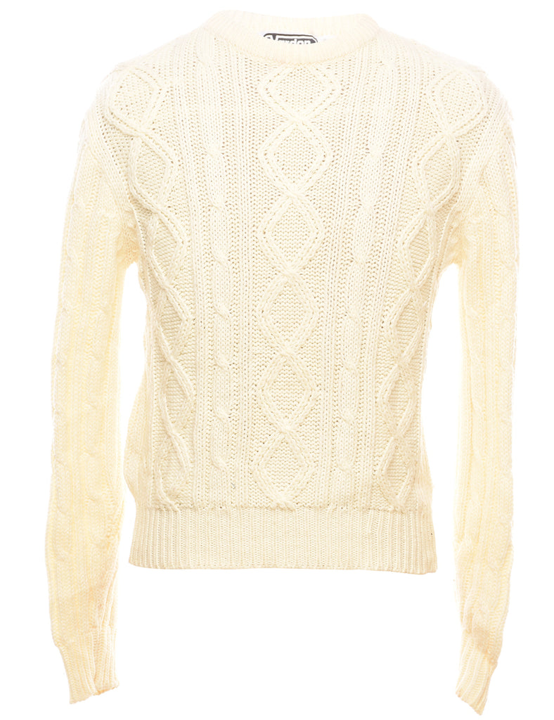 Cable Knit Jumper - M